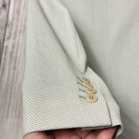 Talbots Size 14 Womens Tan Beige Collared Career Blazer size 16W - Picture 7 of 11